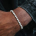 Round Stone Star Tennis Chain + Bracelet Bundle in White Gold