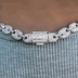 Collar Marinero Abombado con Diamantes en Oro Blanco - 12 mm