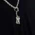 New York Yankees Official MLB Micro Logo Clip On Pendant in White Gold