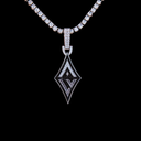 Colgante con el logotipo oficial de la WNBA de Las Vegas Aces en oro blanco