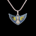 Colgante con el logotipo oficial de la WNBA de las Dallas Wings en oro blanco