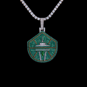 Seattle Storm Official WNBA 2025 Logo Pendant in White Gold