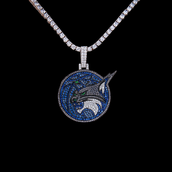 Minnesota Lynx Official WNBA Logo Pendant in White Gold