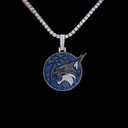Colgante con el logotipo oficial de las Minnesota Lynx de la WNBA en oro blanco