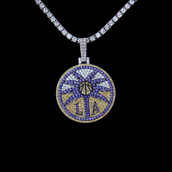 Los Angeles Sparks Official WNBA Logo Pendant in White Gold