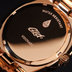 39MM Visionary Fully Iced Case & Chocolate Dial Watch - Rose Gold