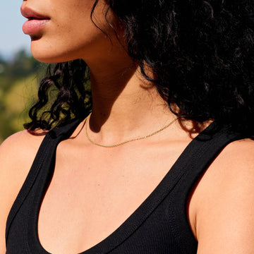 Collar de cadena de eslabones en oro amarillo