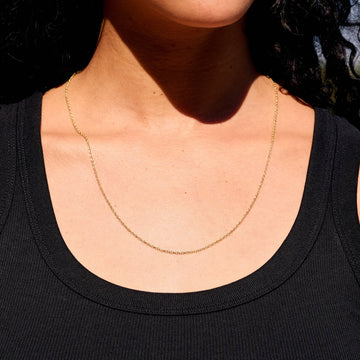 Collar de cadena de eslabones en oro amarillo