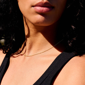 Collar de cadena de eslabones en oro amarillo