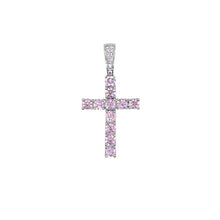 Pink Stone Diamond Cross