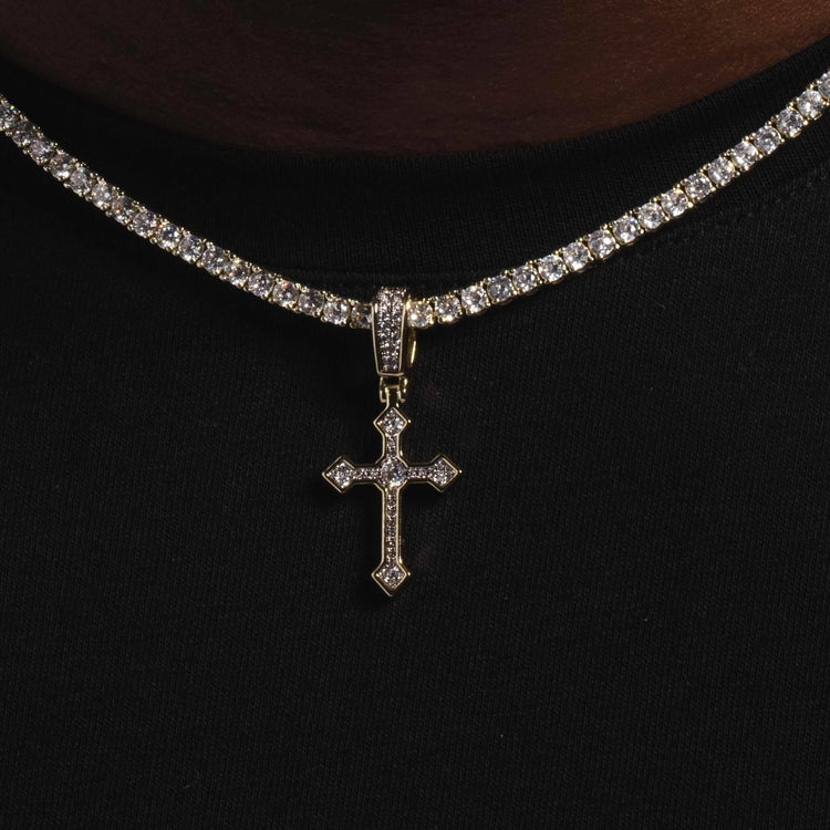 10k Solid Gold Celtic Cross V.1 Pendant-Si Diamonds