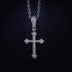 10k Solid Gold Micro Celtic Cross V.2 in White Gold - The GLD Shop