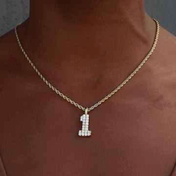 10k Solid Gold Number Pendants - The GLD Shop