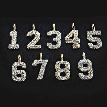 10k Solid Gold Number Pendants - The GLD Shop