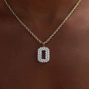 Solid Gold Number Pendants in Yellow Gold-VS Diamonds