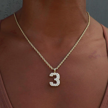 10k Solid Gold Number Pendants - The GLD Shop