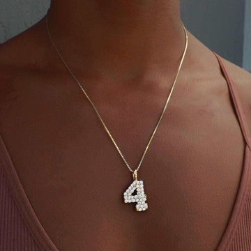 10k Solid Gold Number Pendants - The GLD Shop