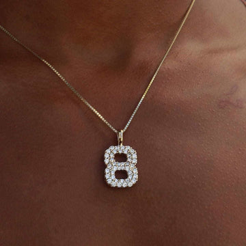 10k Solid Gold Number Pendants - The GLD Shop