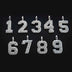 10k Solid Gold Number Pendants in White Gold - The GLD Shop