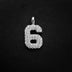 10k Solid Gold Number Pendants in White Gold - The GLD Shop