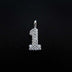 10k Solid Gold Number Pendants in White Gold - The GLD Shop