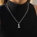 10k Solid Gold Number Pendants in White Gold - The GLD Shop