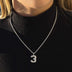 10k Solid Gold Number Pendants in White Gold - The GLD Shop