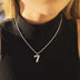10k Solid Gold Number Pendants in White Gold - The GLD Shop