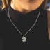10k Solid Gold Number Pendants in White Gold - The GLD Shop