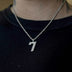 10k Solid Gold Number Pendants in White Gold - The GLD Shop