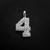 10k Solid Gold Number Pendants in White Gold - The GLD Shop