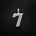 10k Solid Gold Number Pendants in White Gold - The GLD Shop