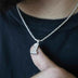 10k Solid Gold Number Pendants in White Gold - The GLD Shop