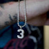 10k Solid Gold Number Pendants in White Gold - The GLD Shop
