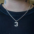 10k Solid Gold Number Pendants in White Gold - The GLD Shop