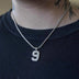 10k Solid Gold Number Pendants in White Gold - The GLD Shop
