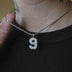 10k Solid Gold Number Pendants in White Gold - The GLD Shop