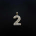 10k Solid Gold Number Pendants in Yellow Gold - The GLD Shop