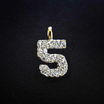 10k Solid Gold Number Pendants in Yellow Gold - The GLD Shop