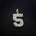 10k Solid Gold Number Pendants in Yellow Gold - The GLD Shop