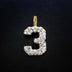 10k Solid Gold Number Pendants in Yellow Gold - The GLD Shop