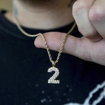 10k Solid Gold Number Pendants in Yellow Gold - The GLD Shop