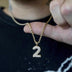 10k Solid Gold Number Pendants in Yellow Gold - The GLD Shop