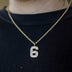 10k Solid Gold Number Pendants in Yellow Gold - The GLD Shop