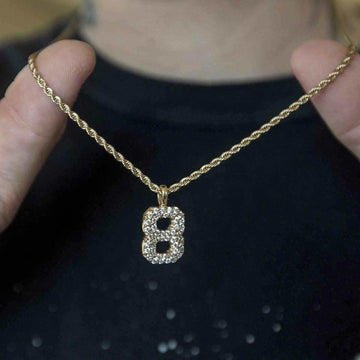 10k Solid Gold Number Pendants in Yellow Gold - The GLD Shop