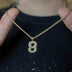 10k Solid Gold Number Pendants in Yellow Gold - The GLD Shop