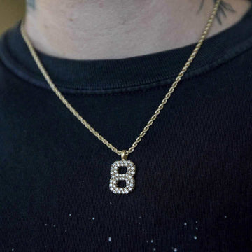 10k Solid Gold Number Pendants in Yellow Gold - The GLD Shop