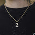 10k Solid Gold Number Pendants in Yellow Gold - The GLD Shop