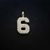 10k Solid Gold Number Pendants in Yellow Gold - The GLD Shop