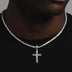 10k Solid White Gold Diamond Cross - The GLD Shop